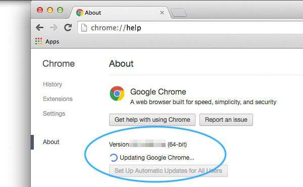 Google chrome update on mac